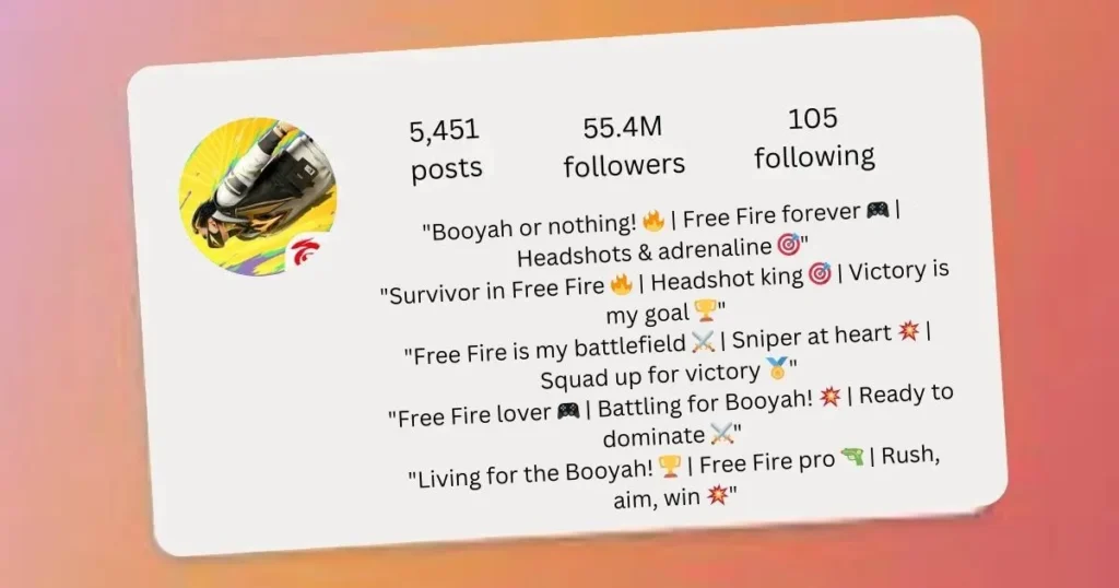 Free-Fire-Instagram-Bio-List